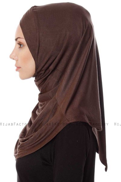 Mia - Hijab Al Amira Marrone One-Piece - Ecardin