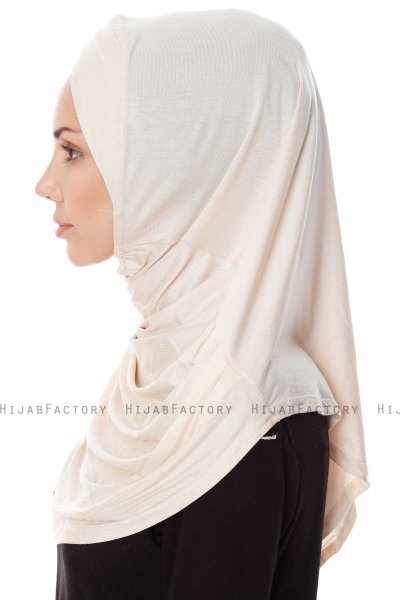 Mia - Hijab Al Amira Beige Chiaro One-Piece - Ecardin
