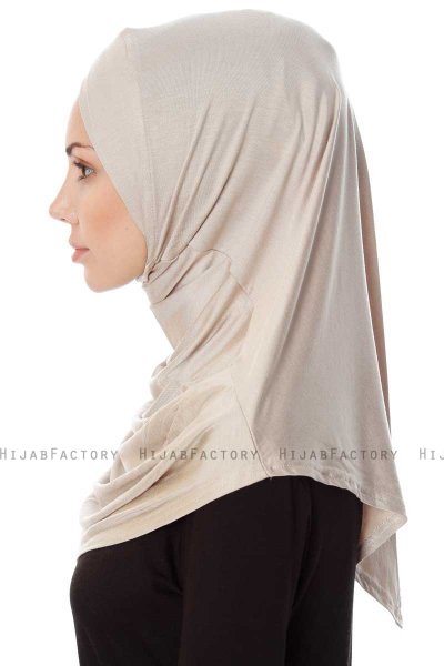 Mia - Hijab Al Amira Taupe Chiaro One-Piece - Ecardin
