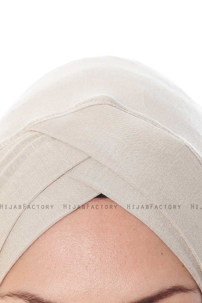Mia - Hijab Al Amira Taupe Chiaro One-Piece - Ecardin