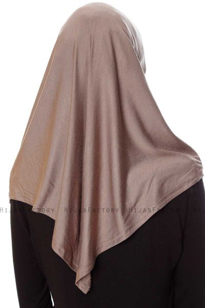 Mia - Hijab Al Amira Taupe Scuro One-Piece - Ecardin