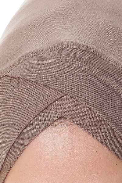 Mia - Hijab Al Amira Taupe Scuro One-Piece - Ecardin