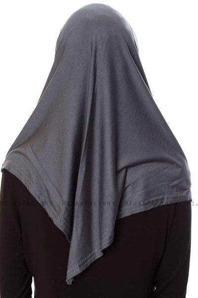 Mia - Hijab Al Amira Grigio Scuro One-Piece - Ecardin