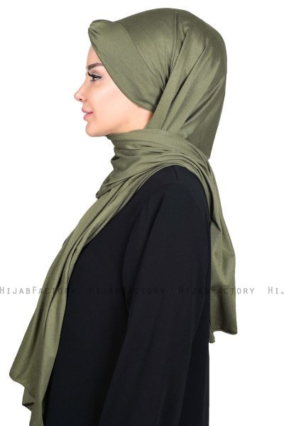 Mikaela - Hijab Cotone Pratico Cachi & Creme