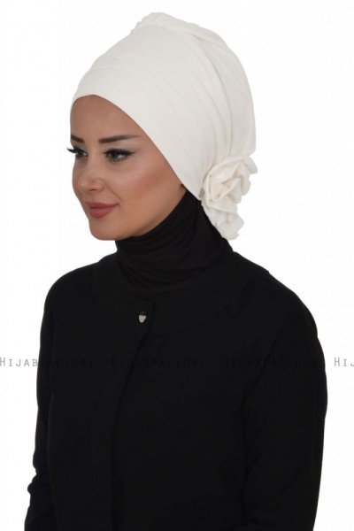 Monica - Turbante Di Cotone Bianca - Ayse Turban