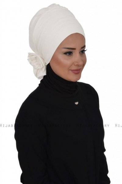 Monica - Turbante Di Cotone Bianca - Ayse Turban
