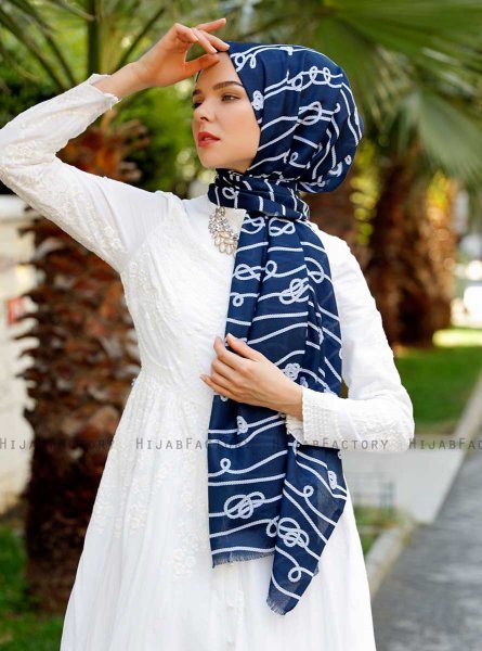 Najila - Hijab Fantasia Blu Navy - Sal Evi