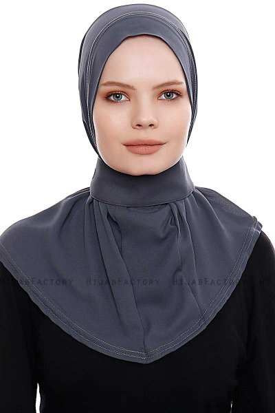 Narin - Hijab Crepe Pratico One Piece Antracite