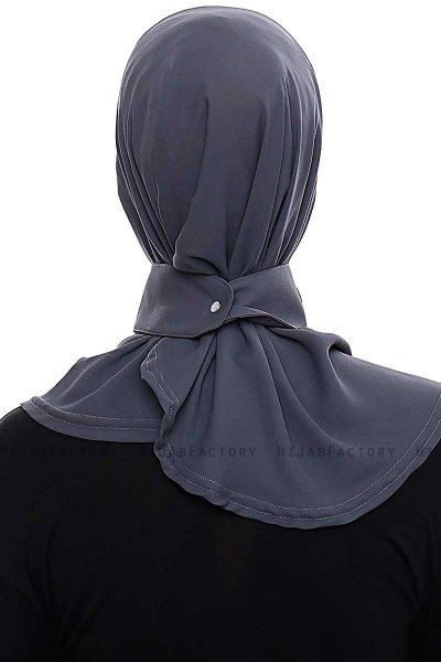 Narin - Hijab Crepe Pratico One Piece Antracite