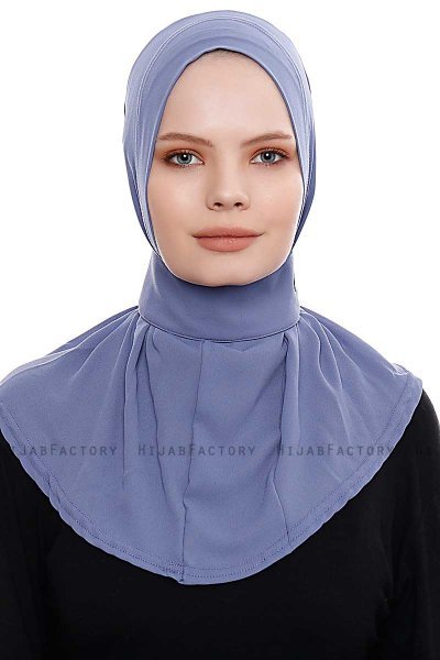 Narin - Hijab Crepe Pratico One Piece Indaco