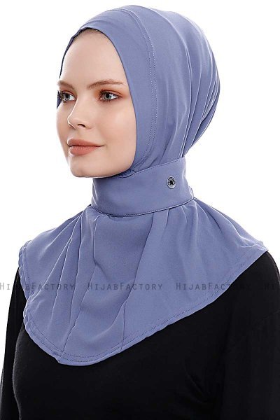 Narin - Hijab Crepe Pratico One Piece Indaco
