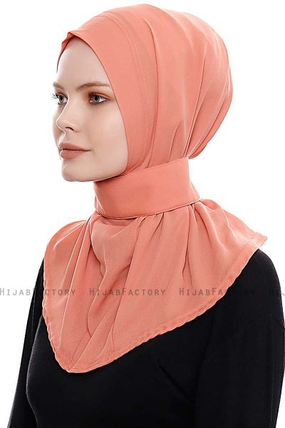 Narin - Hijab Crepe Pratico One Piece Salmone