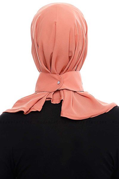 Narin - Hijab Crepe Pratico One Piece Salmone