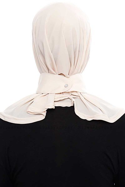 Narin - Hijab Crepe Pratico One Piece Beige Chiaro