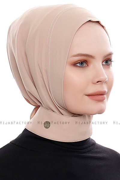 Narin - Hijab Crepe Pratico One Piece Caramello Chiaro