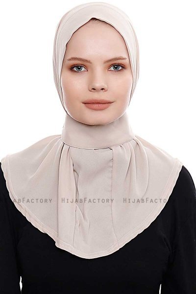 Narin - Hijab Crepe Pratico One Piece Taupe Chiaro