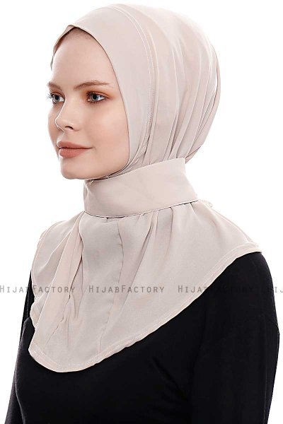 Narin - Hijab Crepe Pratico One Piece Taupe Chiaro
