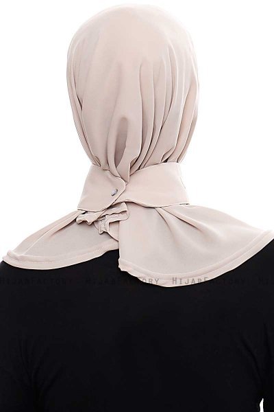 Narin - Hijab Crepe Pratico One Piece Taupe Chiaro