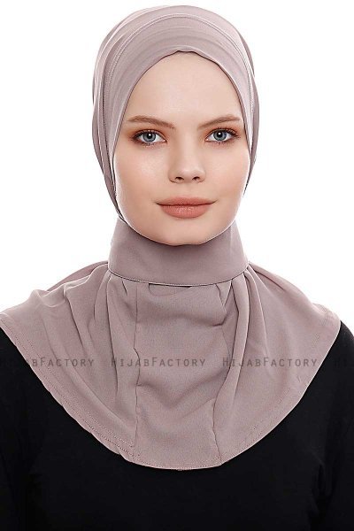 Narin - Hijab Crepe Pratico One Piece Taupe Scuro