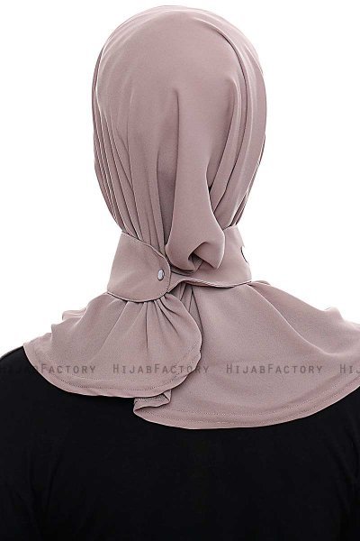 Narin - Hijab Crepe Pratico One Piece Taupe Scuro