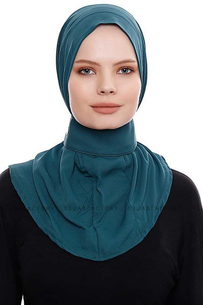 Narin - Hijab Crepe Pratico One Piece Verde Scuro