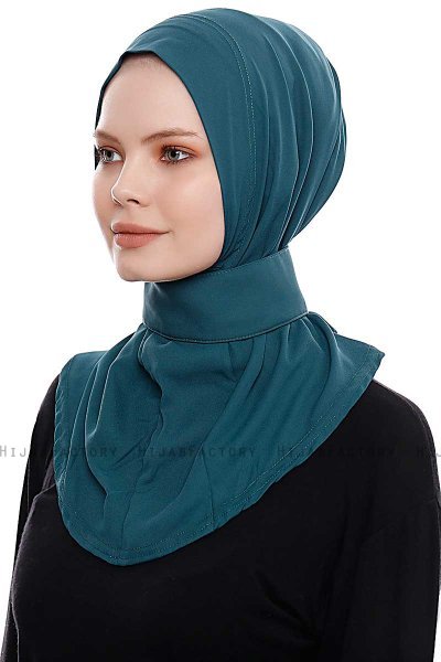 Narin - Hijab Crepe Pratico One Piece Verde Scuro
