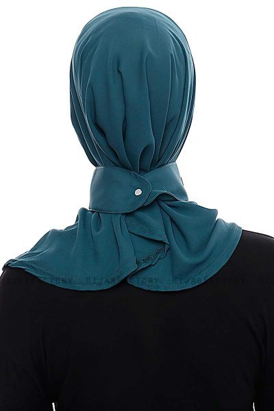 Narin - Hijab Crepe Pratico One Piece Verde Scuro