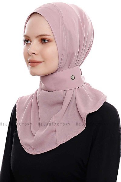 Narin - Hijab Crepe Pratico One Piece Rosa Scuro