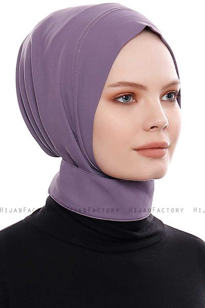 Narin - Hijab Crepe Pratico One Piece Prugna
