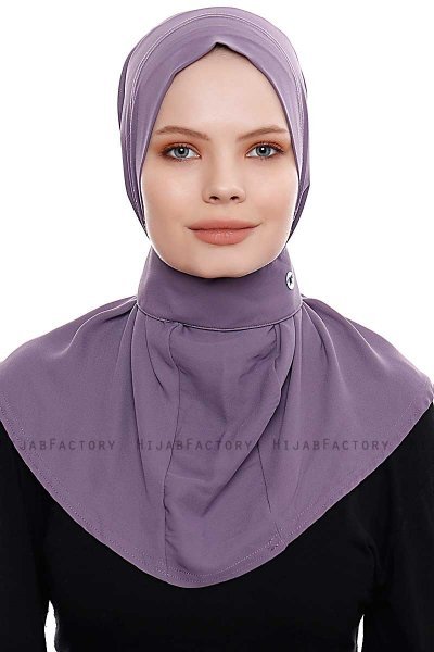 Narin - Hijab Crepe Pratico One Piece Prugna