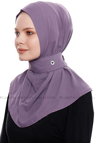 Narin - Hijab Crepe Pratico One Piece Prugna