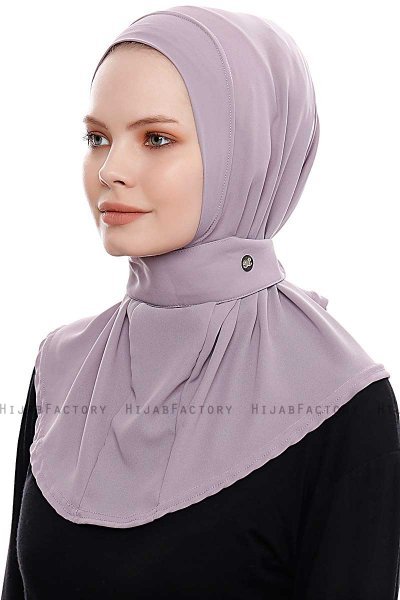 Narin - Hijab Crepe Pratico One Piece Grigio Pietra