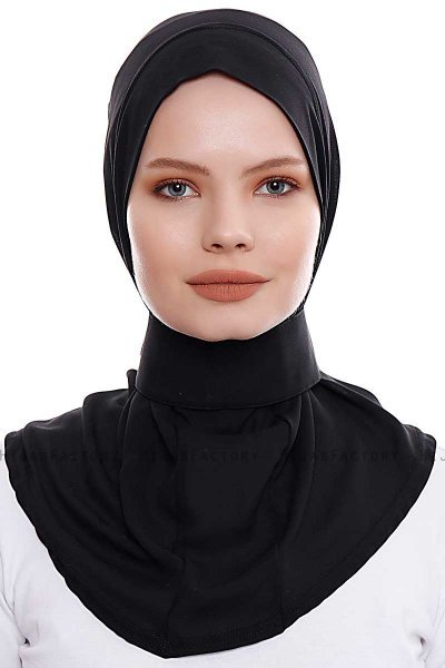 Narin - Hijab Crepe Pratico One Piece Nero