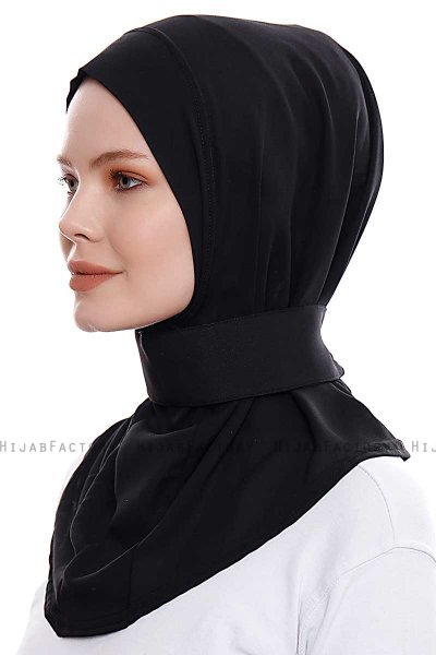 Narin - Hijab Crepe Pratico One Piece Nero