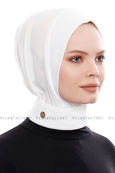 Narin - Hijab Crepe Pratico One Piece Bianca