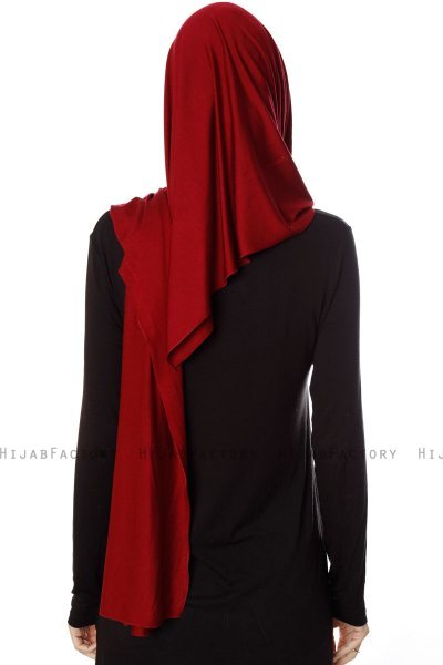 Naz - Hijab Pratico One Piece Bordò & Creme - Ecardin