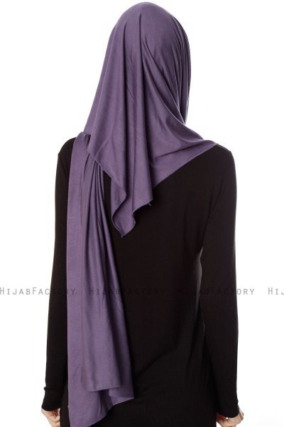 Naz - Hijab Pratico One Piece Viola & Grigio Pietra - Ecardin