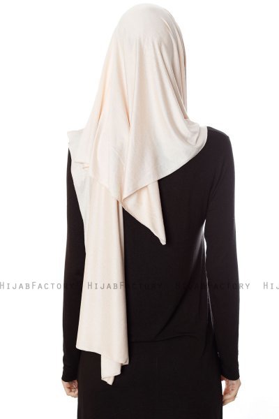 Naz - Hijab Pratico One Piece Beige Chiaro & Creme - Ecardin