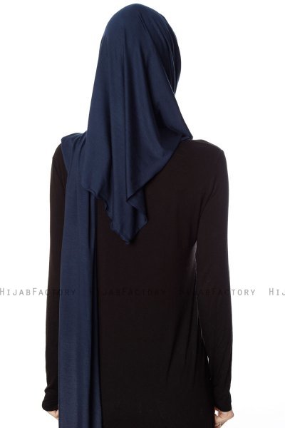 Naz - Hijab Pratico One Piece Blu Navy & Azzurro - Ecardin