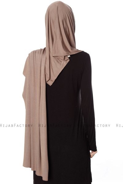 Naz - Hijab Pratico One Piece Taupe Scuro & Taupe Chiaro - Ecardin