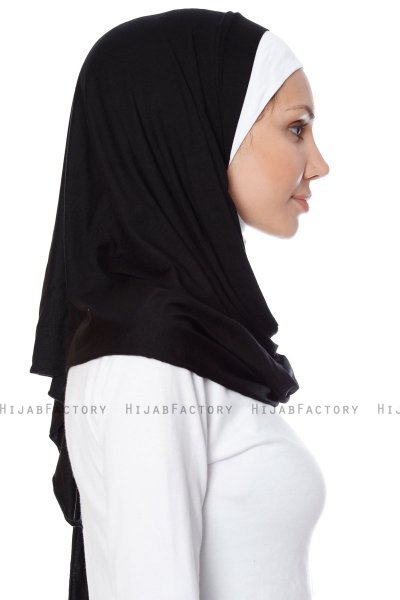 Naz - Hijab Pratico One Piece Nero & Bianca - Ecardin
