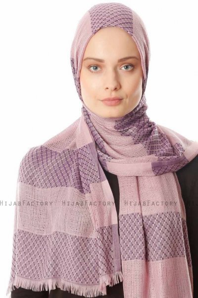 Necla - Hijab Rosa Scuro Due Colori - Özsoy
