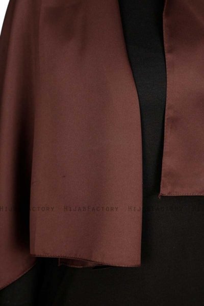 Nuray Glansig Brun Hijab 8A16e
