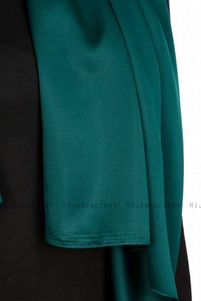 Nuray Glansig Mörkgrön Hijab 8A08e