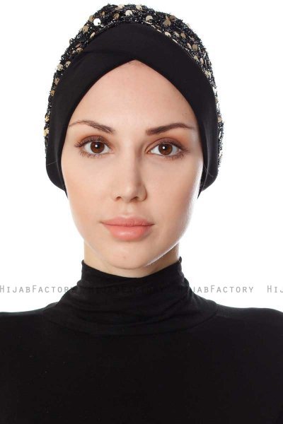 Nurten - Turbante Nero & Gold