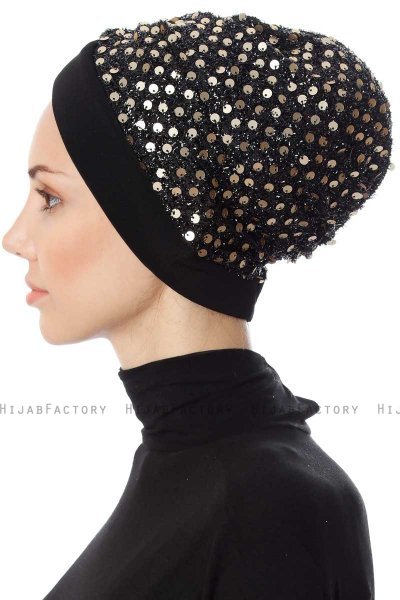 Nurten - Turbante Nero & Gold