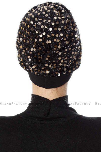 Nurten - Turbante Nero & Gold