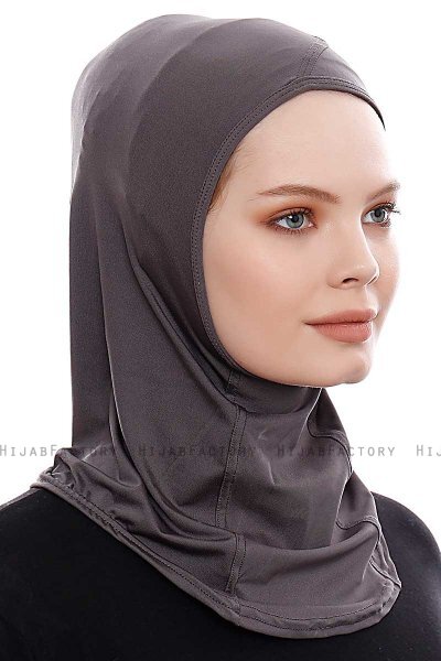 Pinar - Hijab Sport Antracite - Ecardin