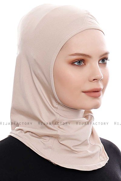Pinar - Hijab Sport Taupe Chiaro - Ecardin