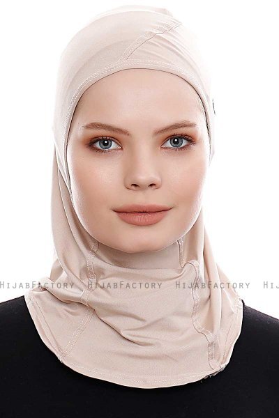Pinar - Hijab Sport Taupe Chiaro - Ecardin